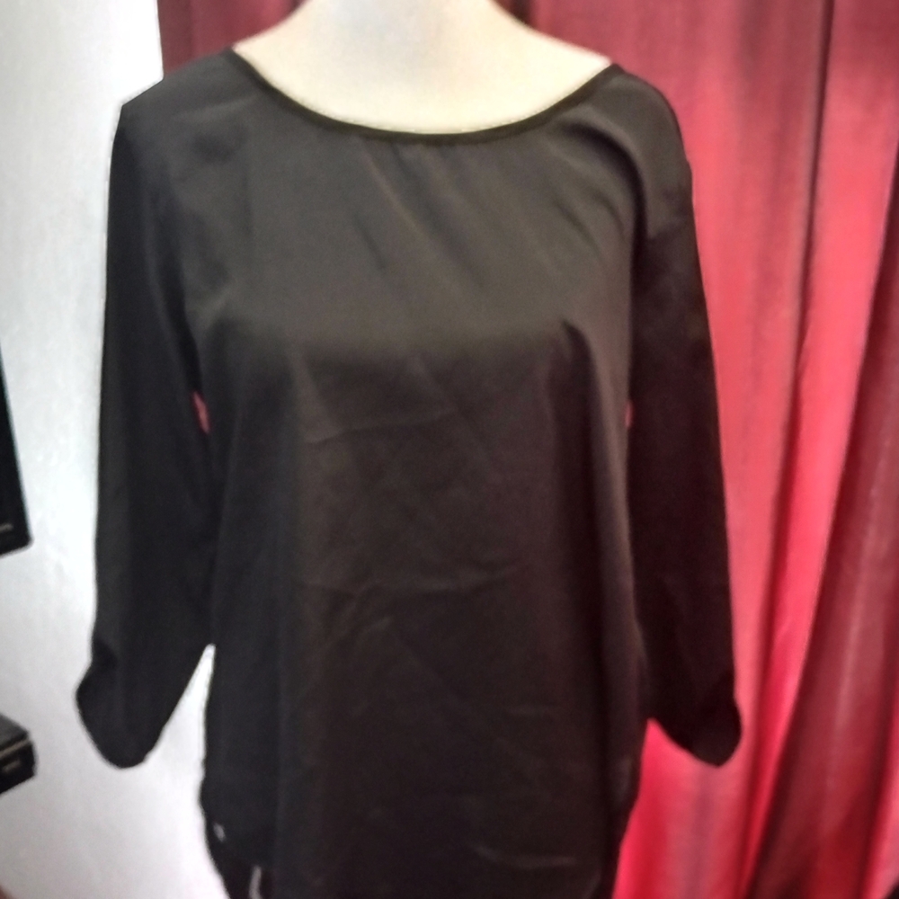 Fun & Flirt Classic Black Blouse MEDIUM